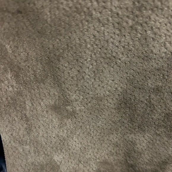 NWT Zara 100% Suede Leather Midi Dress - Khaki - Picture 16 of 16